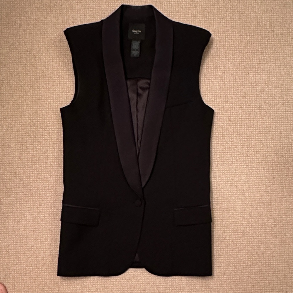 Smythe Black Sleeveless Blazer